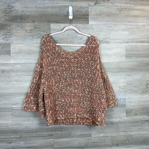 Moth Anthropologie Open Knit Space Dye Sweater - Size XL